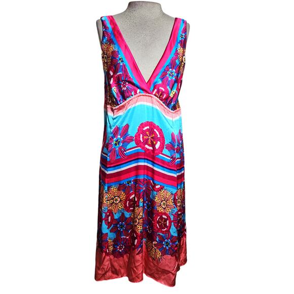 Marciano Silk V Neck Dress Size Medium - Picture 1 of 3